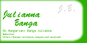 julianna banga business card